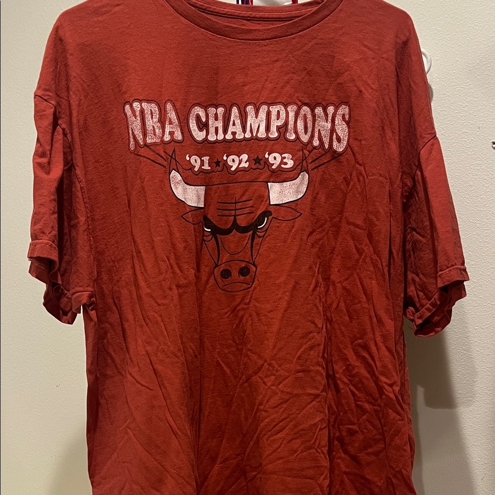 Chicago Bulls 3peat Red Cotton T-Shirt